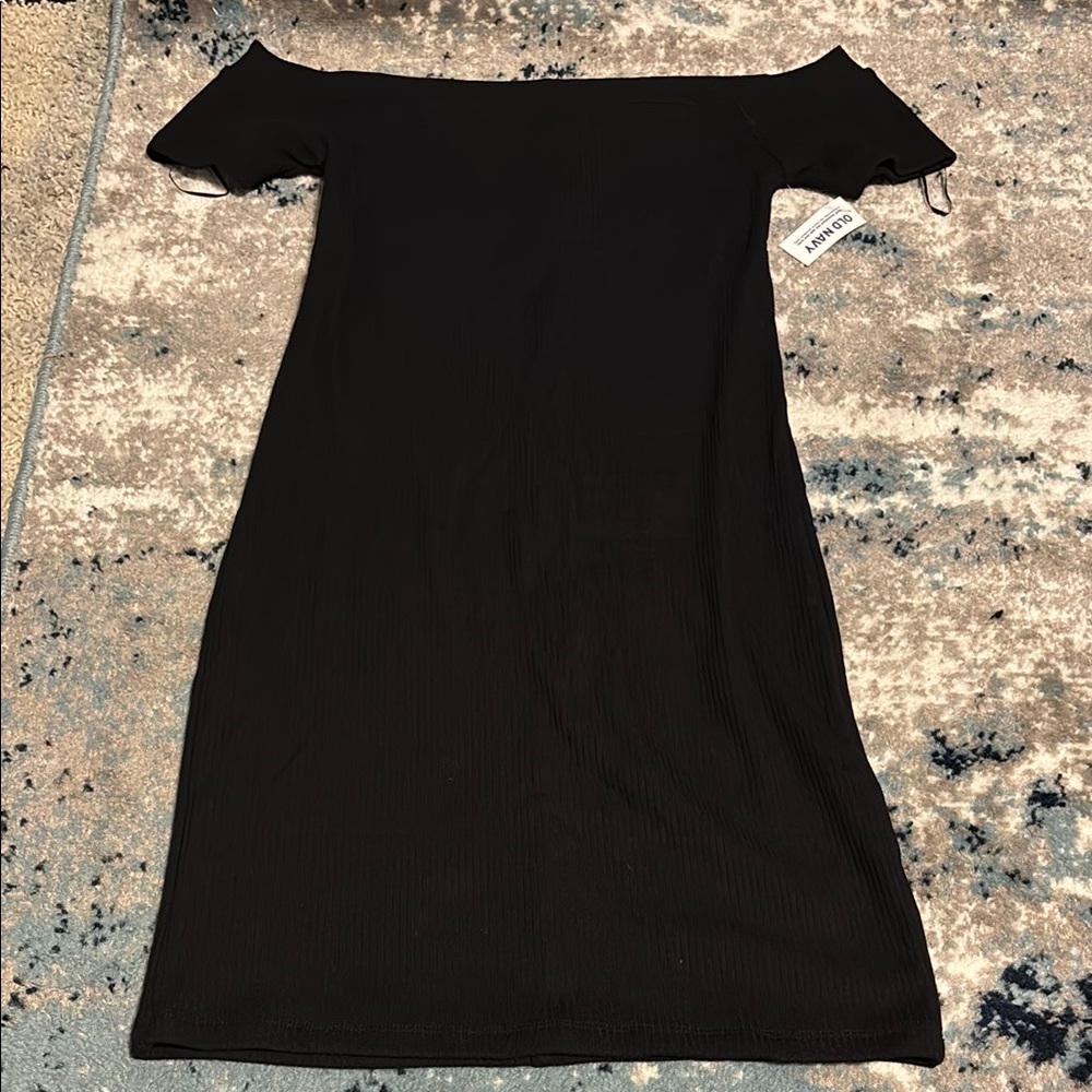 Old Navy Black Off-Shoulder Sheath Dress